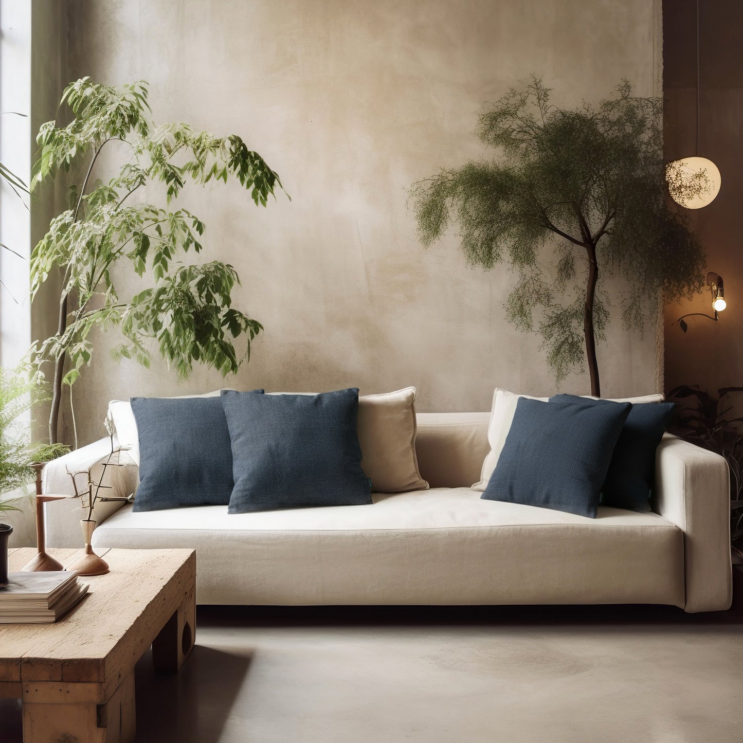 Ferret Pique Pillow Navy