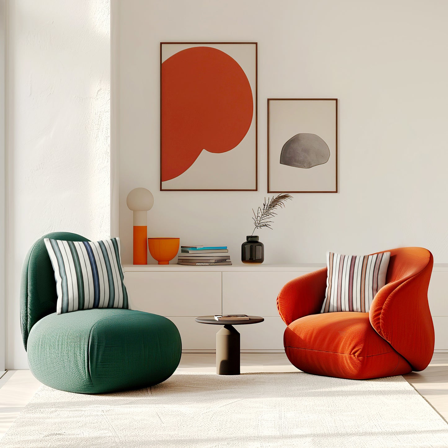 Merida Striped Pillow Berry