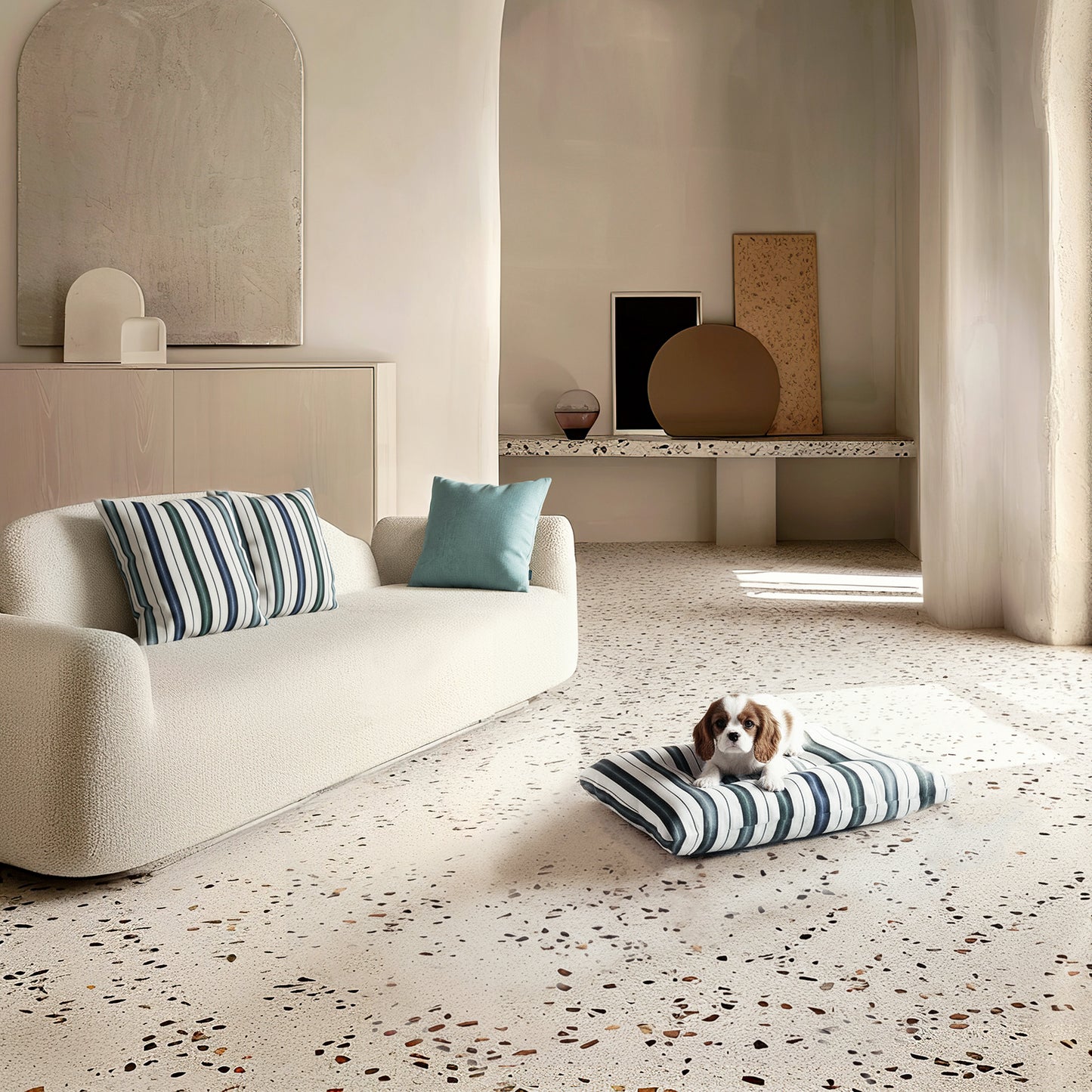 Merida Striped Pillow Blue