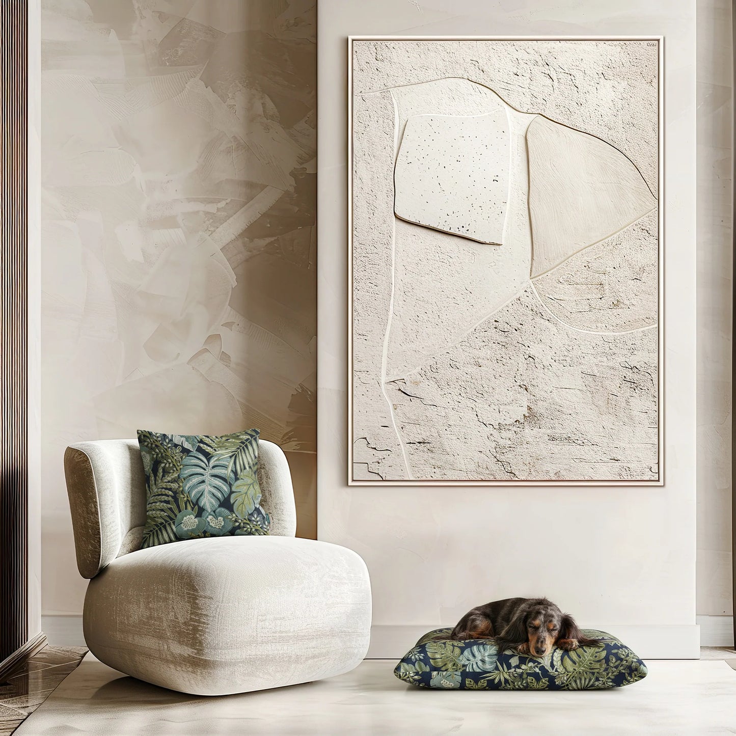 Deshaies Floral Pillow Navy