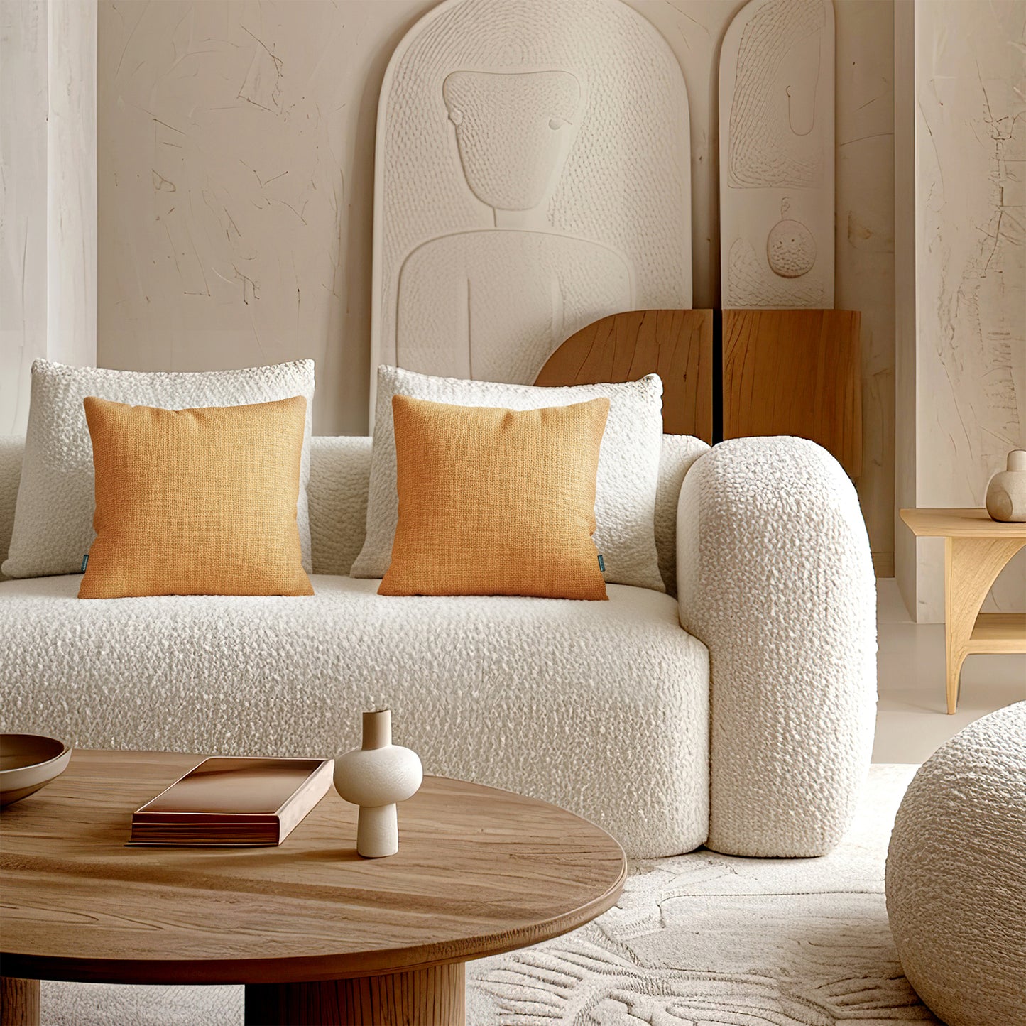 Ferret Pique Pillow Orange