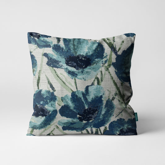 Giverny Floral Pillow Blue